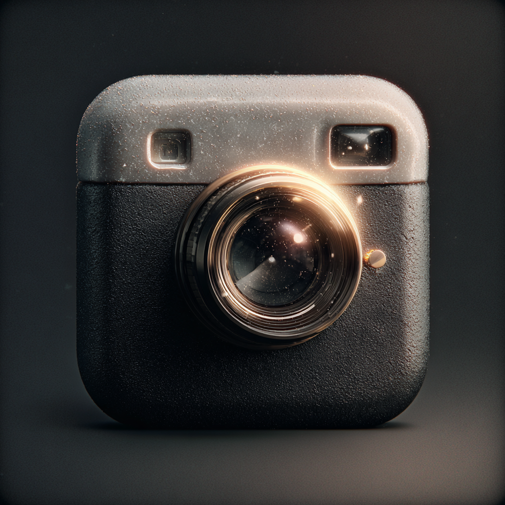 3D Clay Camera Icon Example