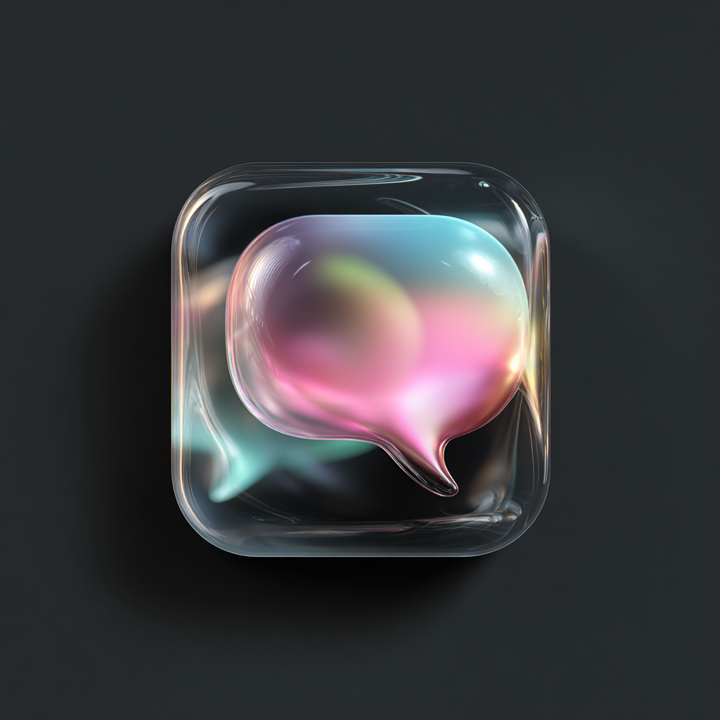 Glassmorphism Messages