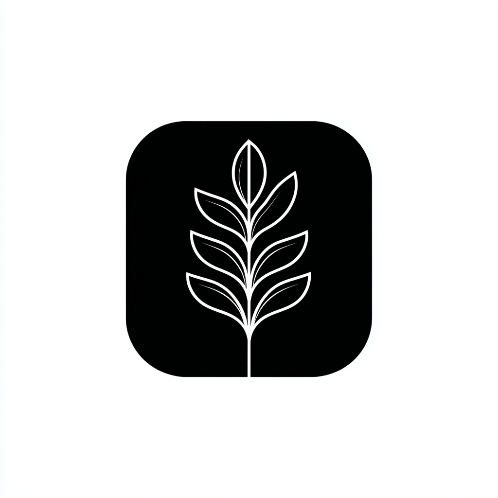 Plant icon in Minimal Line Art style