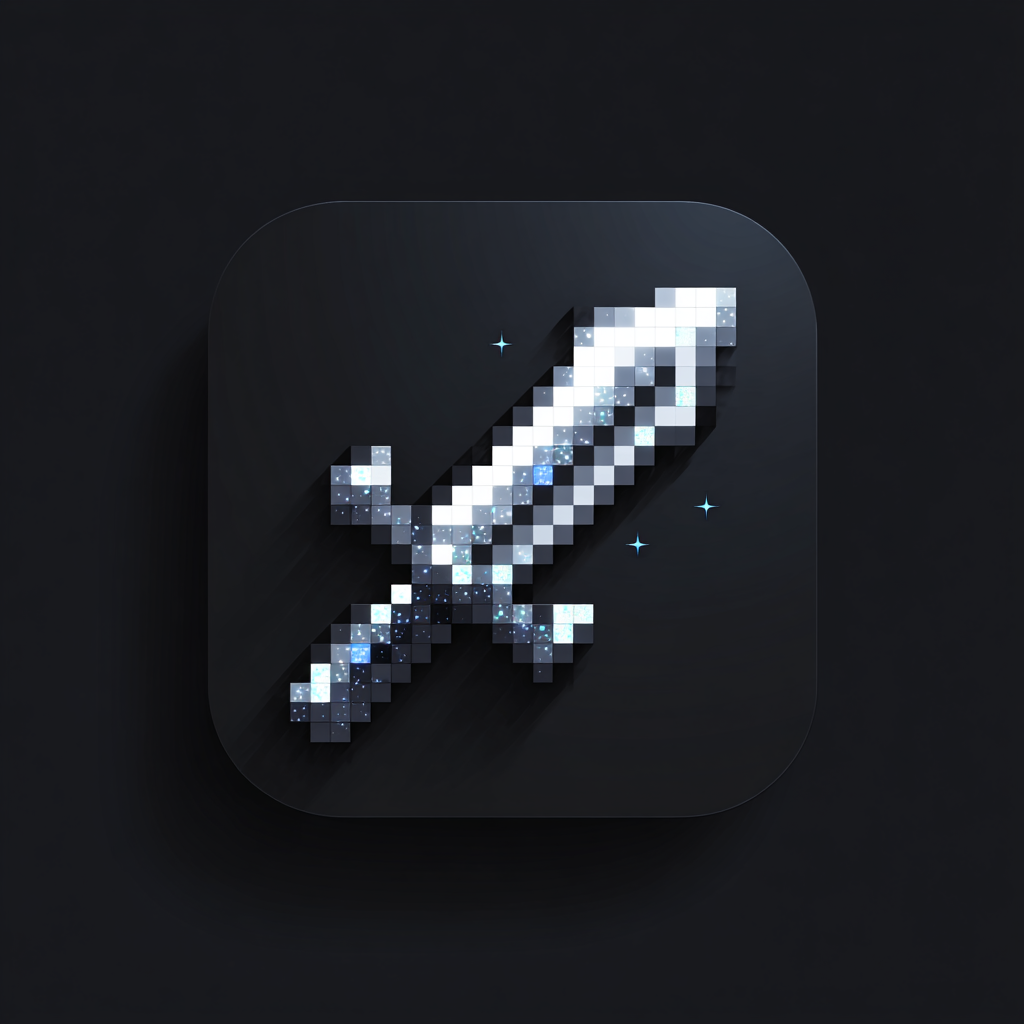 Sword icon in Retro Pixel style