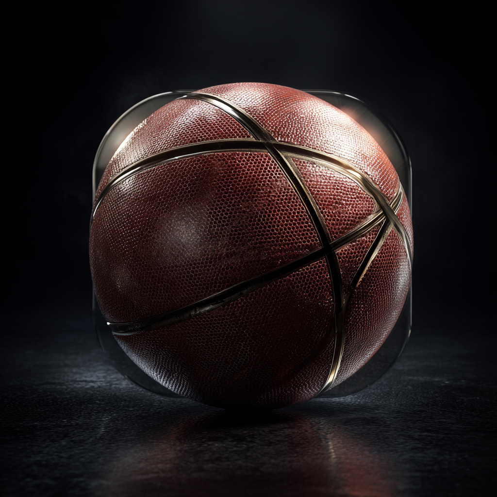 Basketball icon in Realistic 3D style