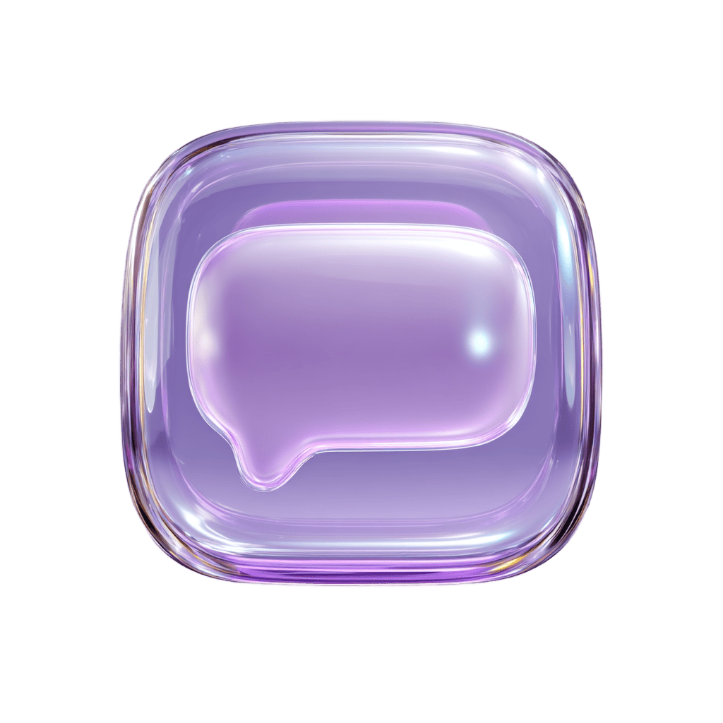Glassmorphism app icon example