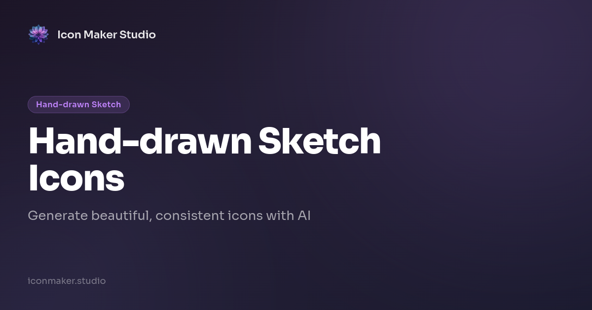 Hand-drawn Icon Generator - Artistic Sketch Icons | Icon Maker Studio